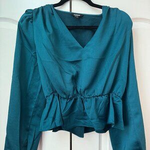 Brand New Express V-Neck Peplum Top